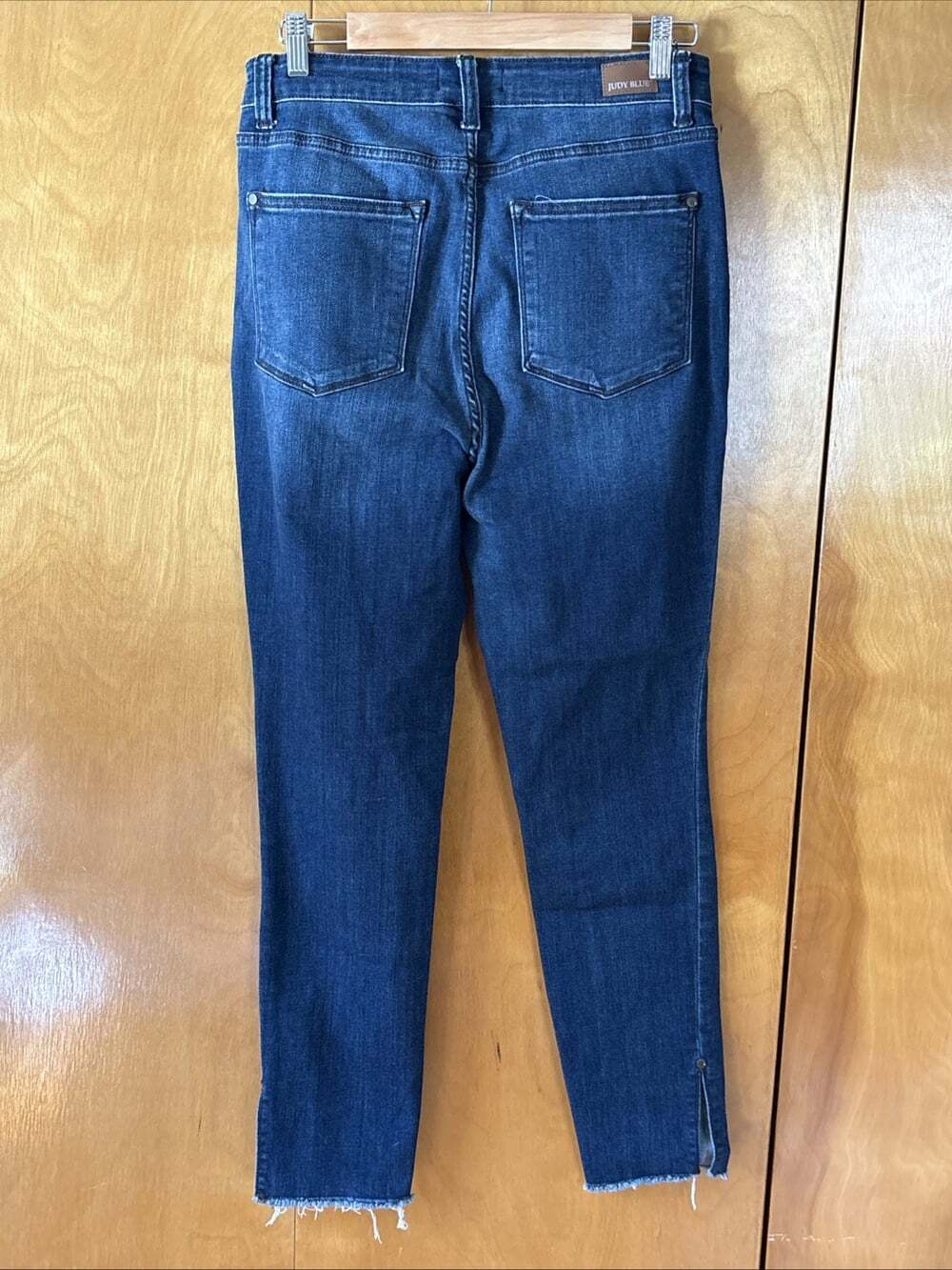 Judy Blue JB82424DK Skinny Fit Jeans Size 11/30 High Rise Side Slit Raw Hem - Picture 2 of 10